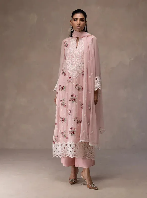 Zainab Chottani Eid Edit 26 White Chiffon – view 1 – Poshaq