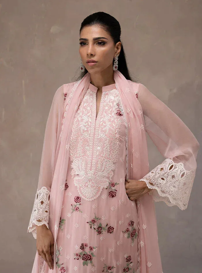 Zainab Chottani Eid Edit 26 White Chiffon – view 5 – Poshaq