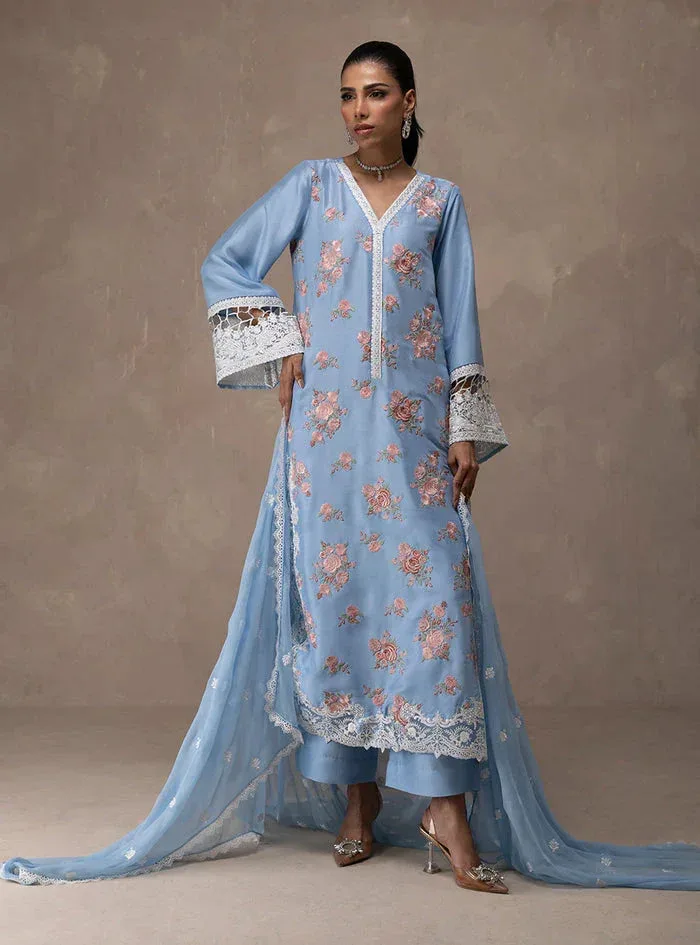 Zainab Chottani Eid Edit 26 White Raw Silk – view 5 – Poshaq