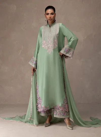 Zainab Chottani Eid Edit 26 Lilac Raw Silk – view 1 – Poshaq