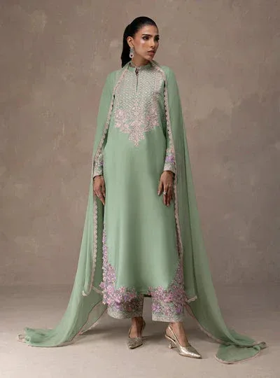 Zainab Chottani Eid Edit 26 Lilac Raw Silk – view 5 – Poshaq