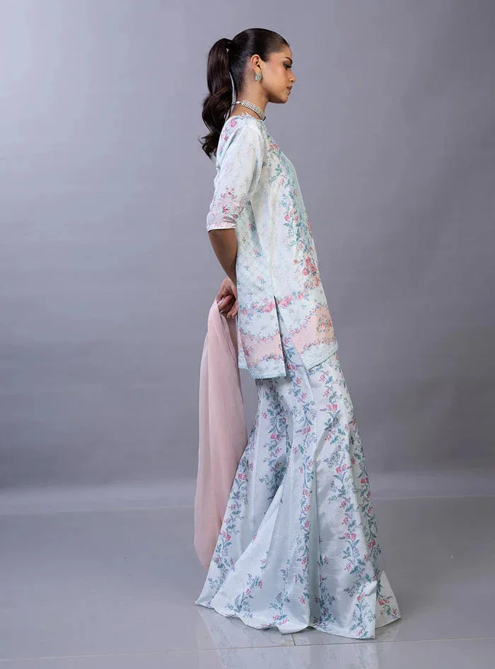 Zainab Chottani Eid Edit 26 Pink Raw Silk – view 3 – Poshaq