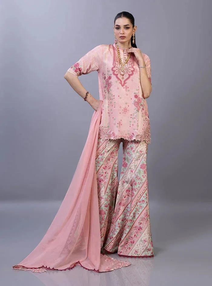Zainab Chottani Eid Edit 26 Pink Raw Silk – view 1 – Poshaq