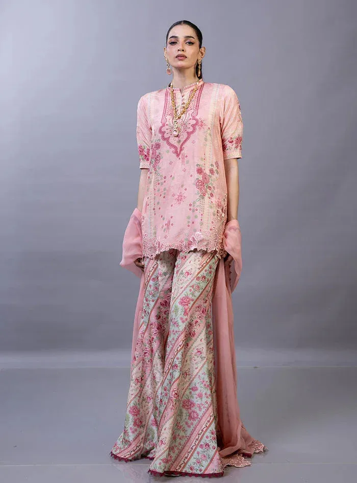 Zainab Chottani Eid Edit 26 Pink Raw Silk – view 4 – Poshaq