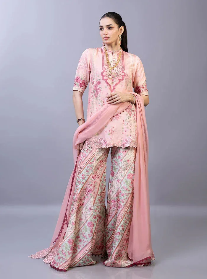 Zainab Chottani Eid Edit 26 Pink Raw Silk – view 5 – Poshaq
