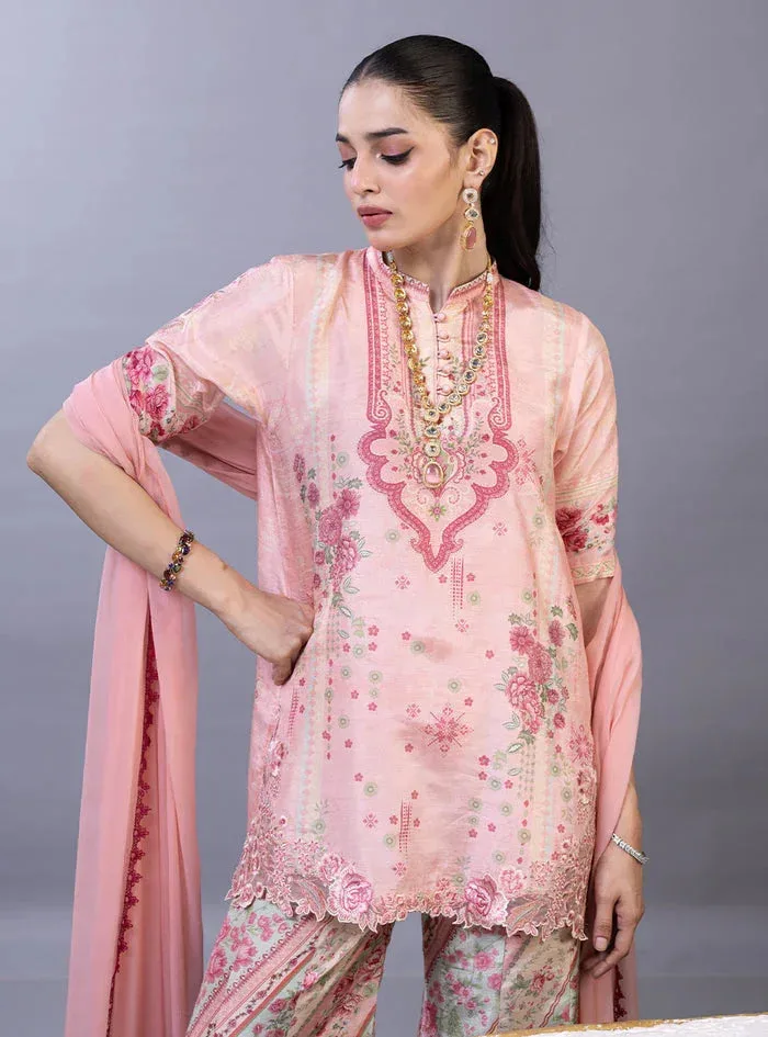 Zainab Chottani Eid Edit 26 Pink Raw Silk – view 7 – Poshaq