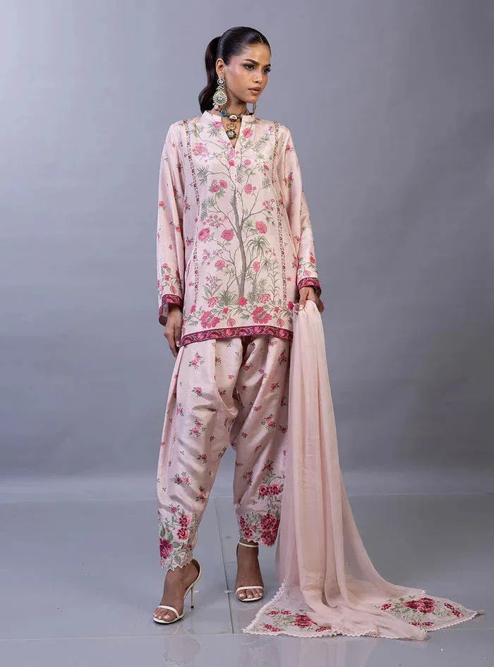 Zainab Chottani Eid Edit 26 Green Raw Silk – view 1 – Poshaq