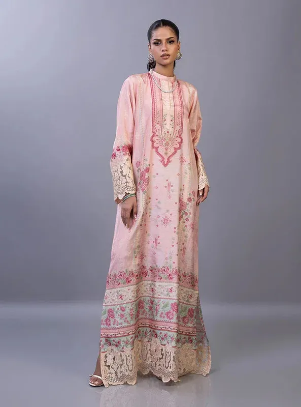 Zainab Chottani Eid Edit 26 Ivory Raw Silk – view 1 – Poshaq