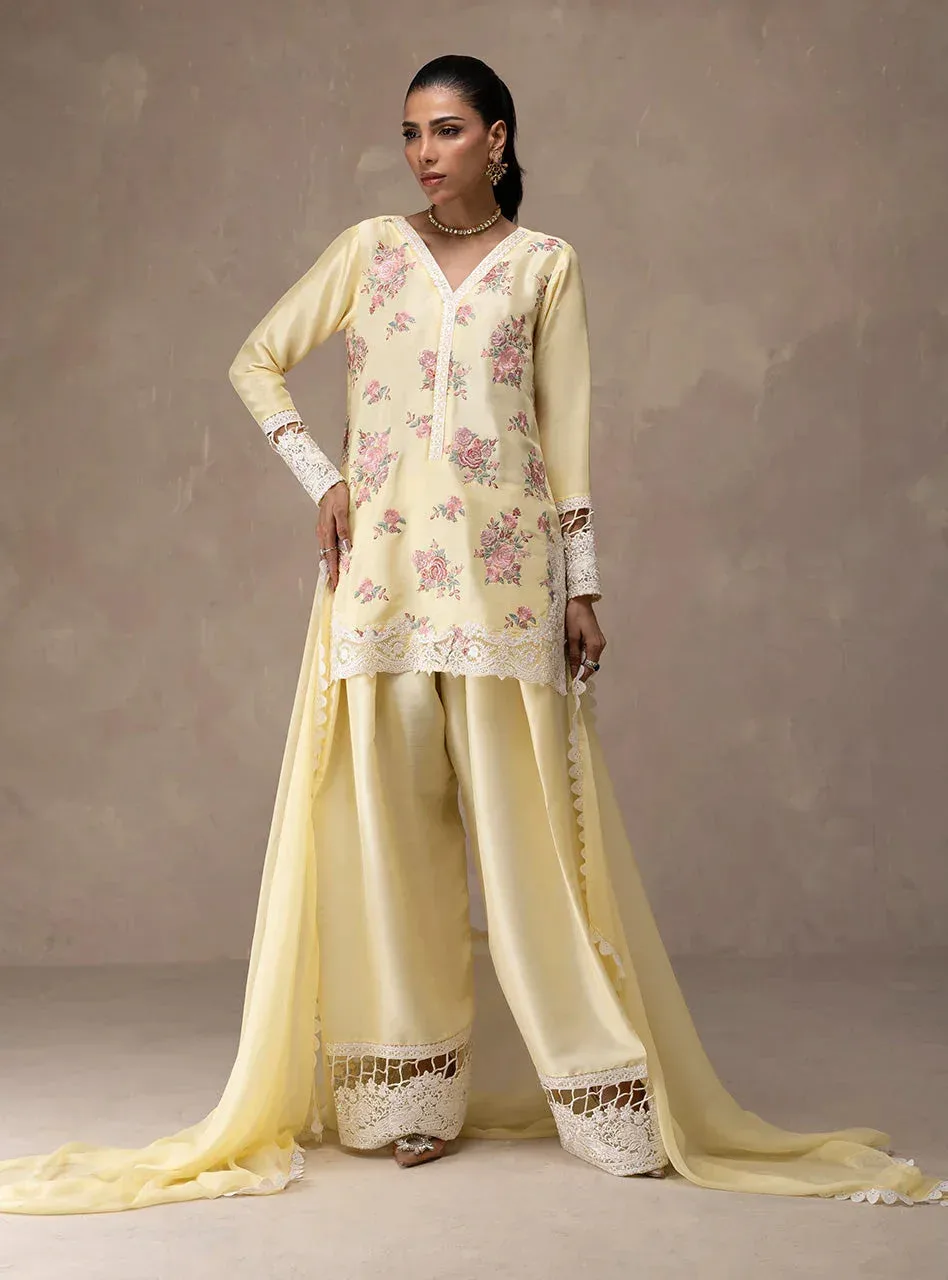 Zainab Chottani Eid Edit 26 Magenta Raw Silk – view 1 – Poshaq