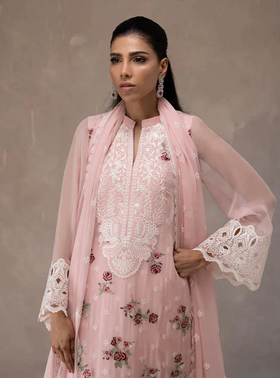 Zainab Chottani Eid Edit 26 White Chiffon – view 3 – Poshaq