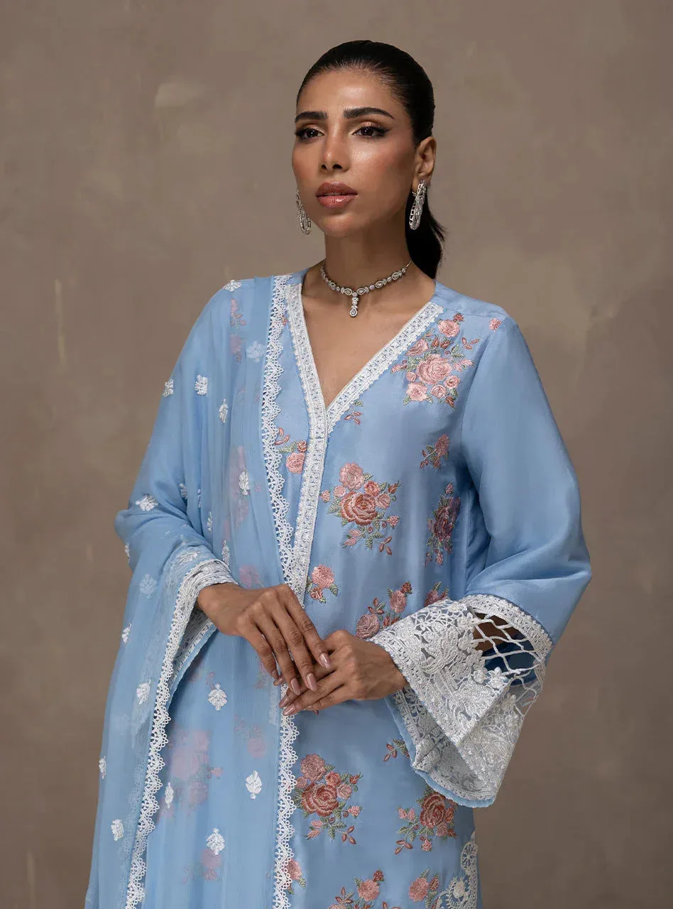 Zainab Chottani Eid Edit 26 White Raw Silk – view 3 – Poshaq