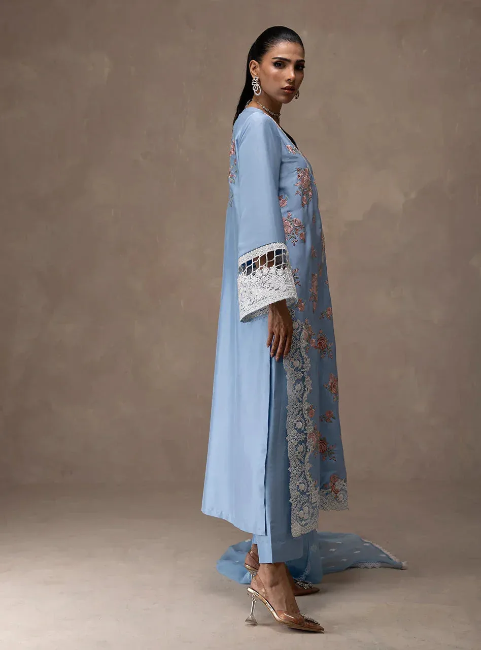 Zainab Chottani Eid Edit 26 White Raw Silk – view 4 – Poshaq