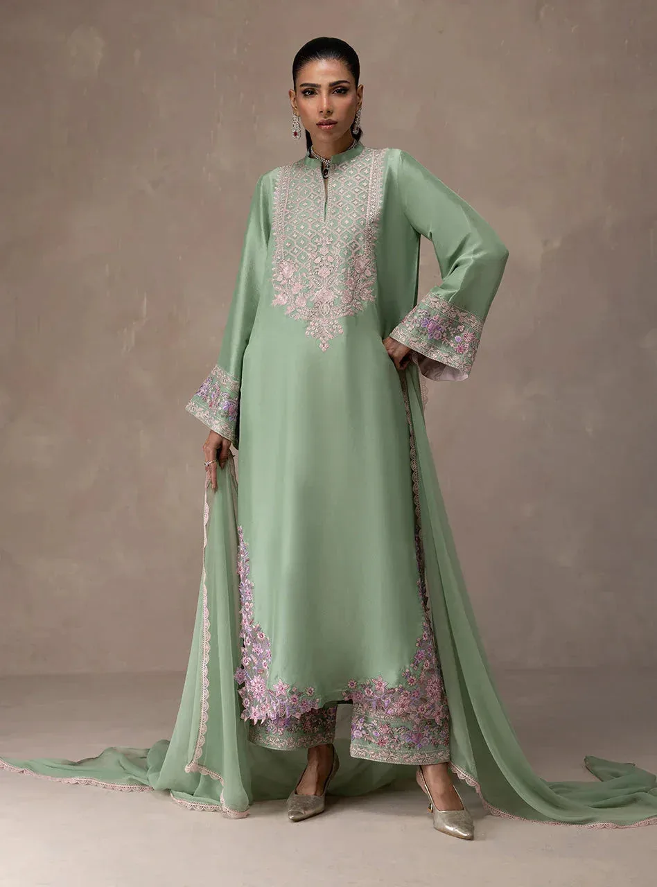 Zainab Chottani Eid Edit 26 Lilac Raw Silk – view 1 – Poshaq