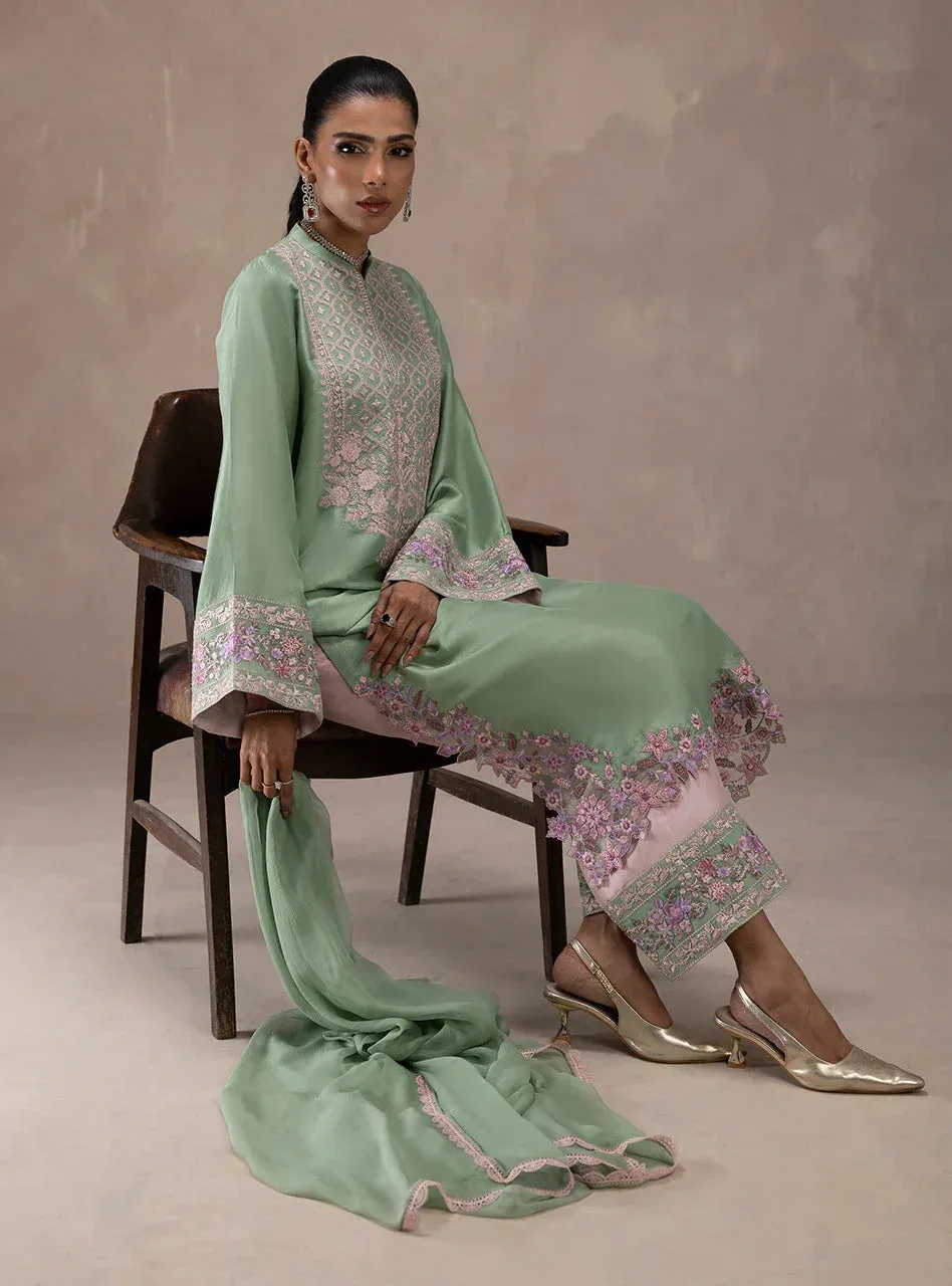 Zainab Chottani Eid Edit 26 Lilac Raw Silk – view 5 – Poshaq