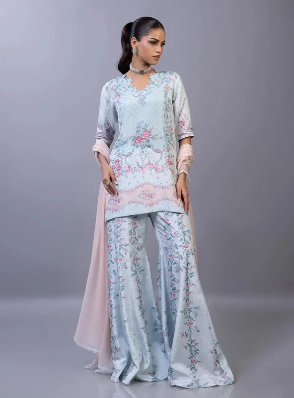 Zainab Chottani Eid Edit 26 Pink Raw Silk – view 1 – Poshaq