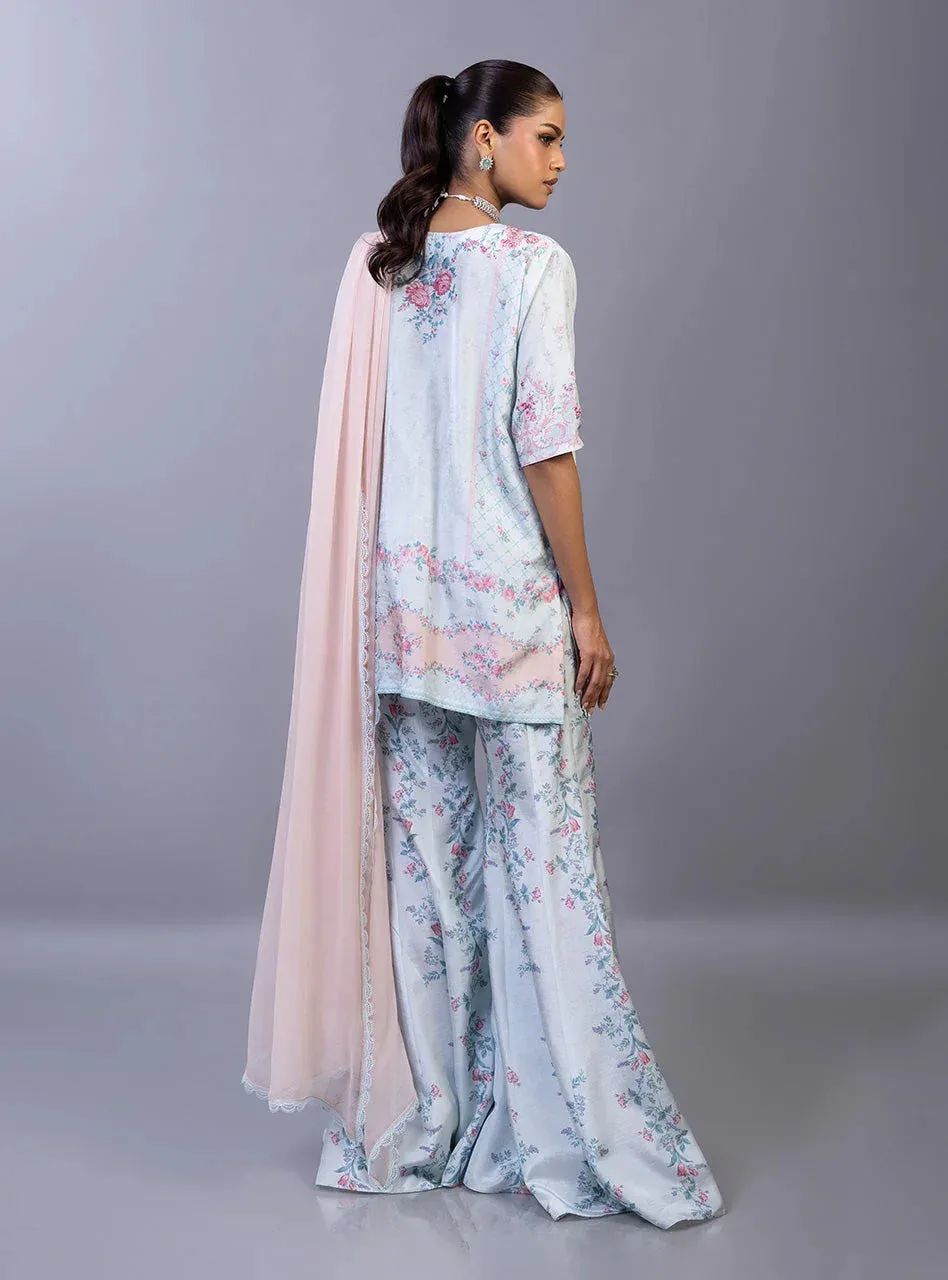 Zainab Chottani Eid Edit 26 Pink Raw Silk – view 2 – Poshaq