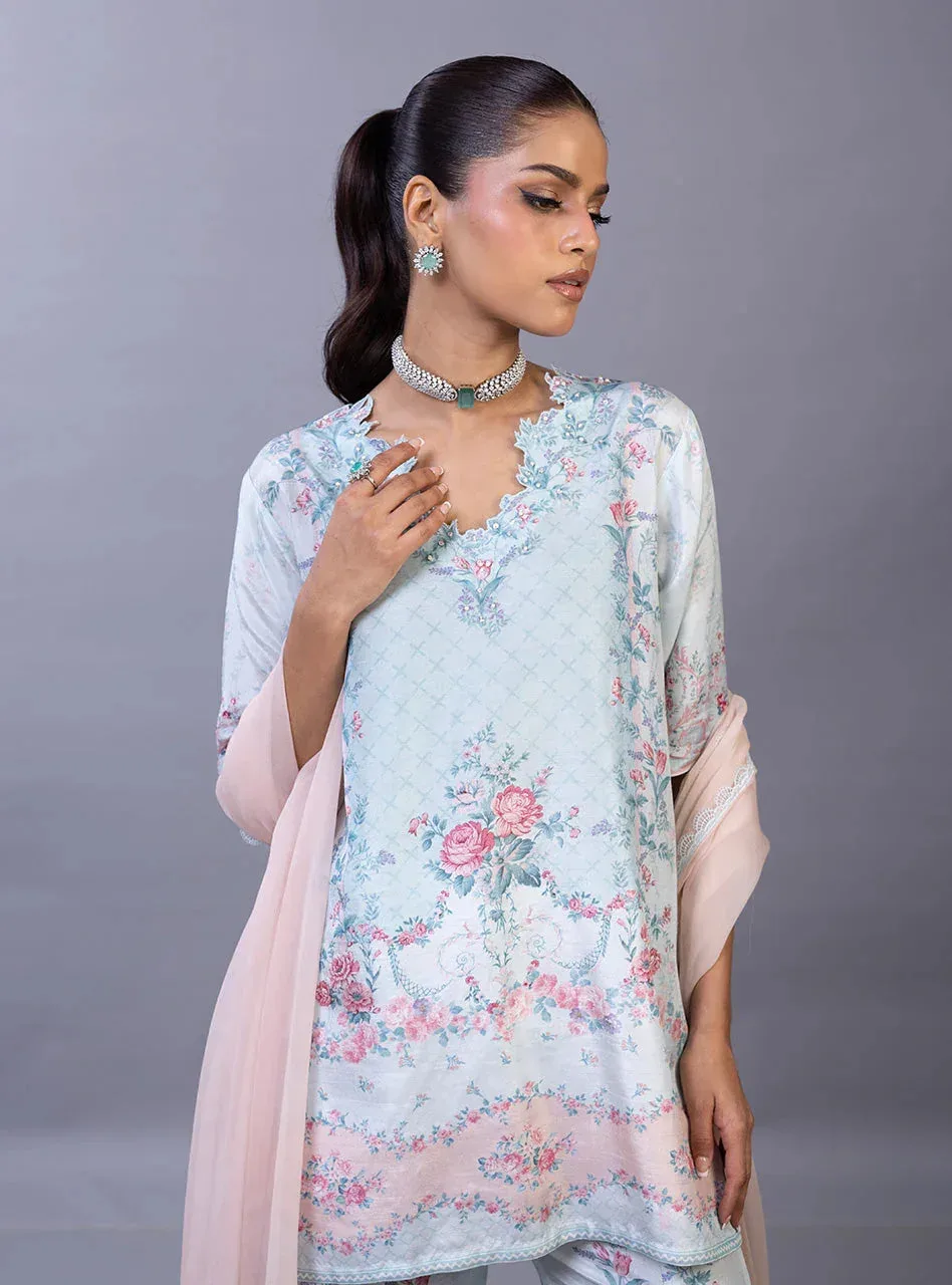 Zainab Chottani Eid Edit 26 Pink Raw Silk – view 3 – Poshaq