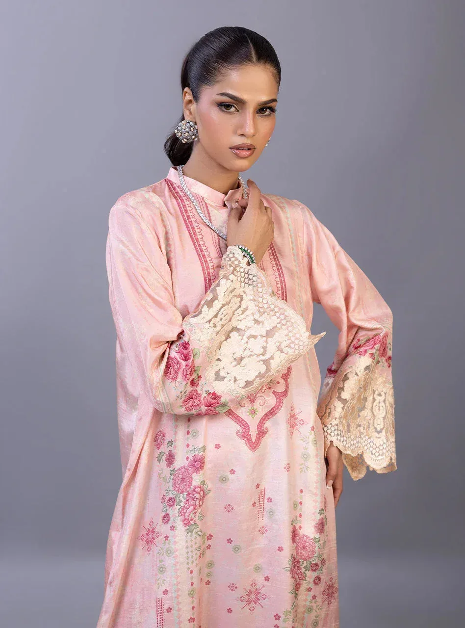 Zainab Chottani Eid Edit 26 Ivory Raw Silk – view 3 – Poshaq