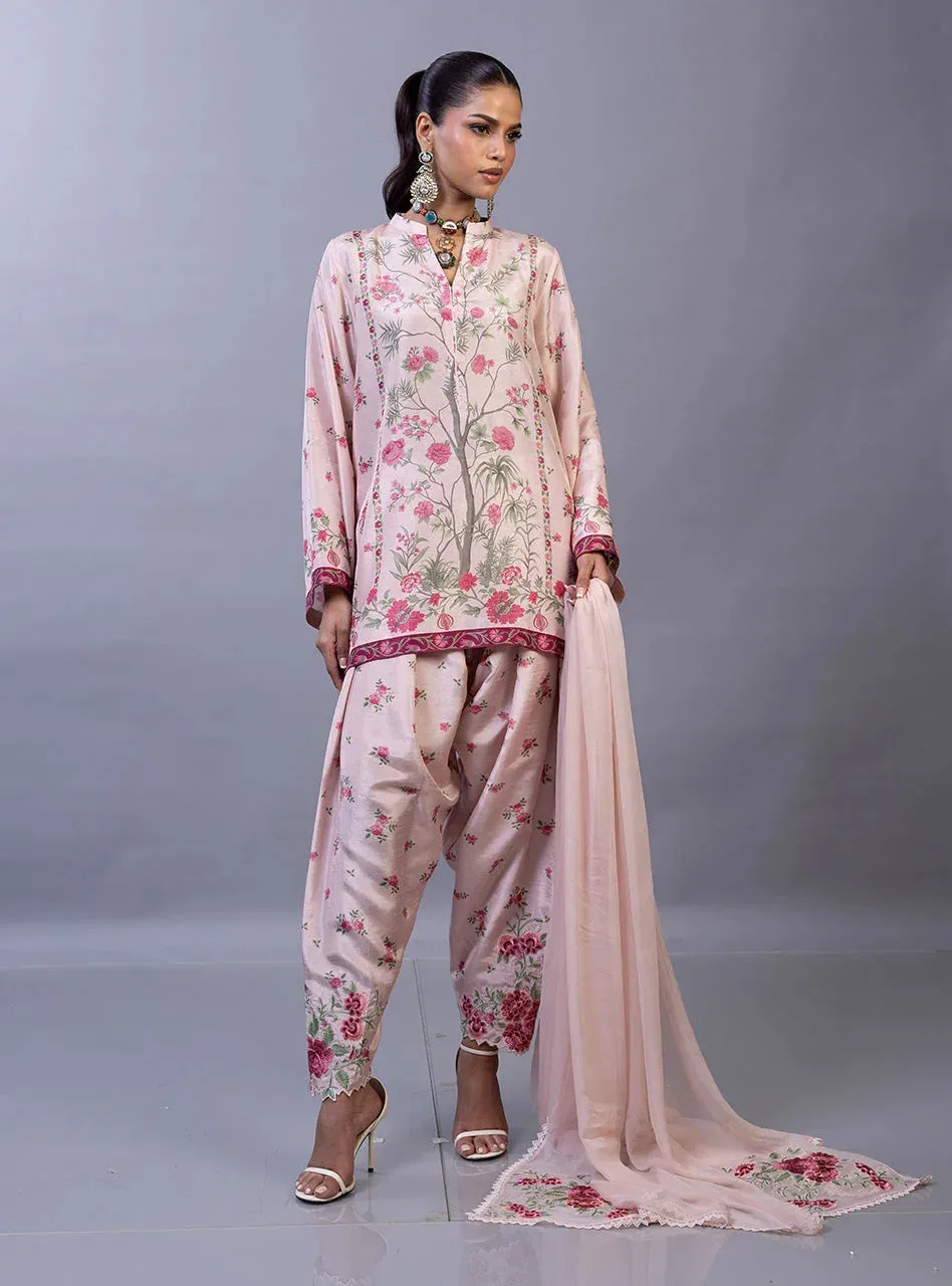 Zainab Chottani Eid Edit 26 Green Raw Silk – view 4 – Poshaq