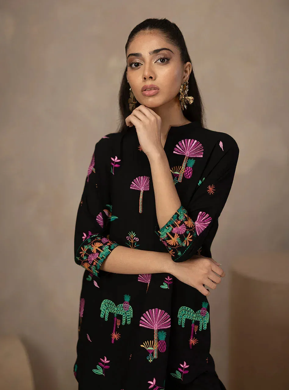 Zainab Chottani Zahra Spring Edit 26 Black – view 3 – Poshaq