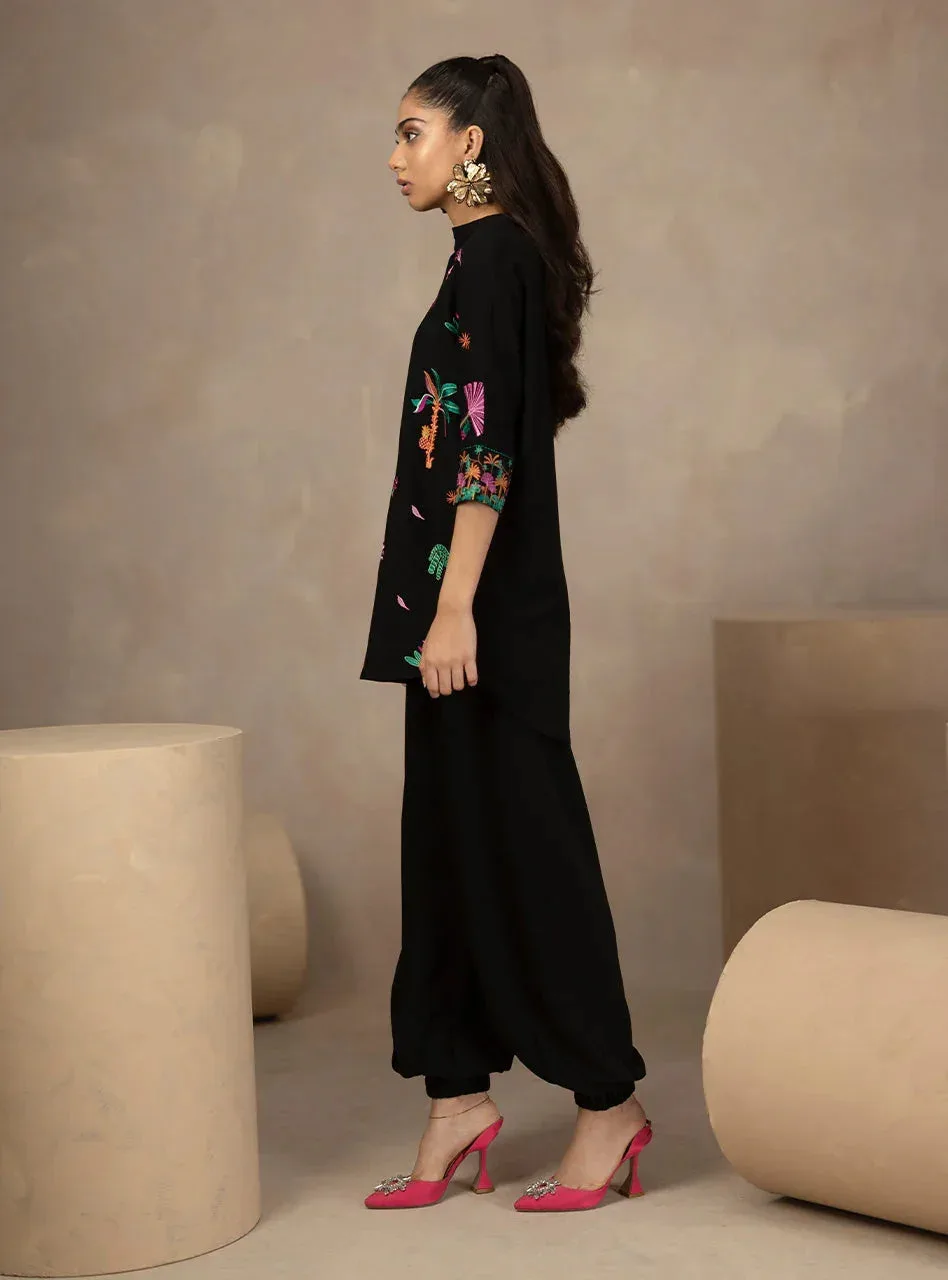 Zainab Chottani Zahra Spring Edit 26 Black – view 4 – Poshaq