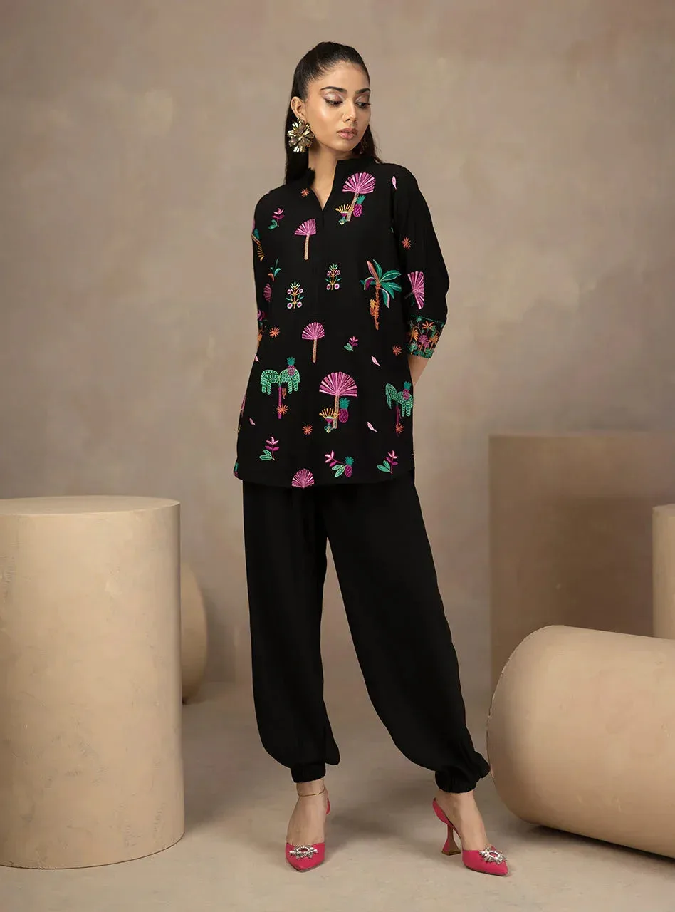 Zainab Chottani Zahra Spring Edit 26 Black – view 6 – Poshaq