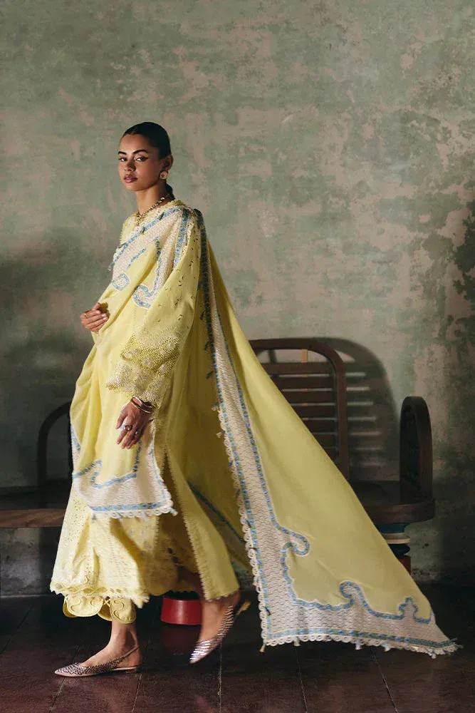 Suffuse Casual Pret Eid 26 Yellow Jacquard – view 2 – Poshaq