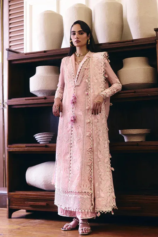 Suffuse Casual Pret Eid Edit 26' Pink Jacquard – view 1 – Poshaq