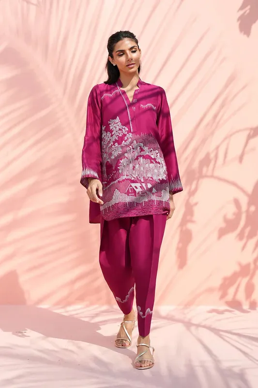 Sania Maskatiya Eid Edit 26 Magenta – view 1 – Poshaq