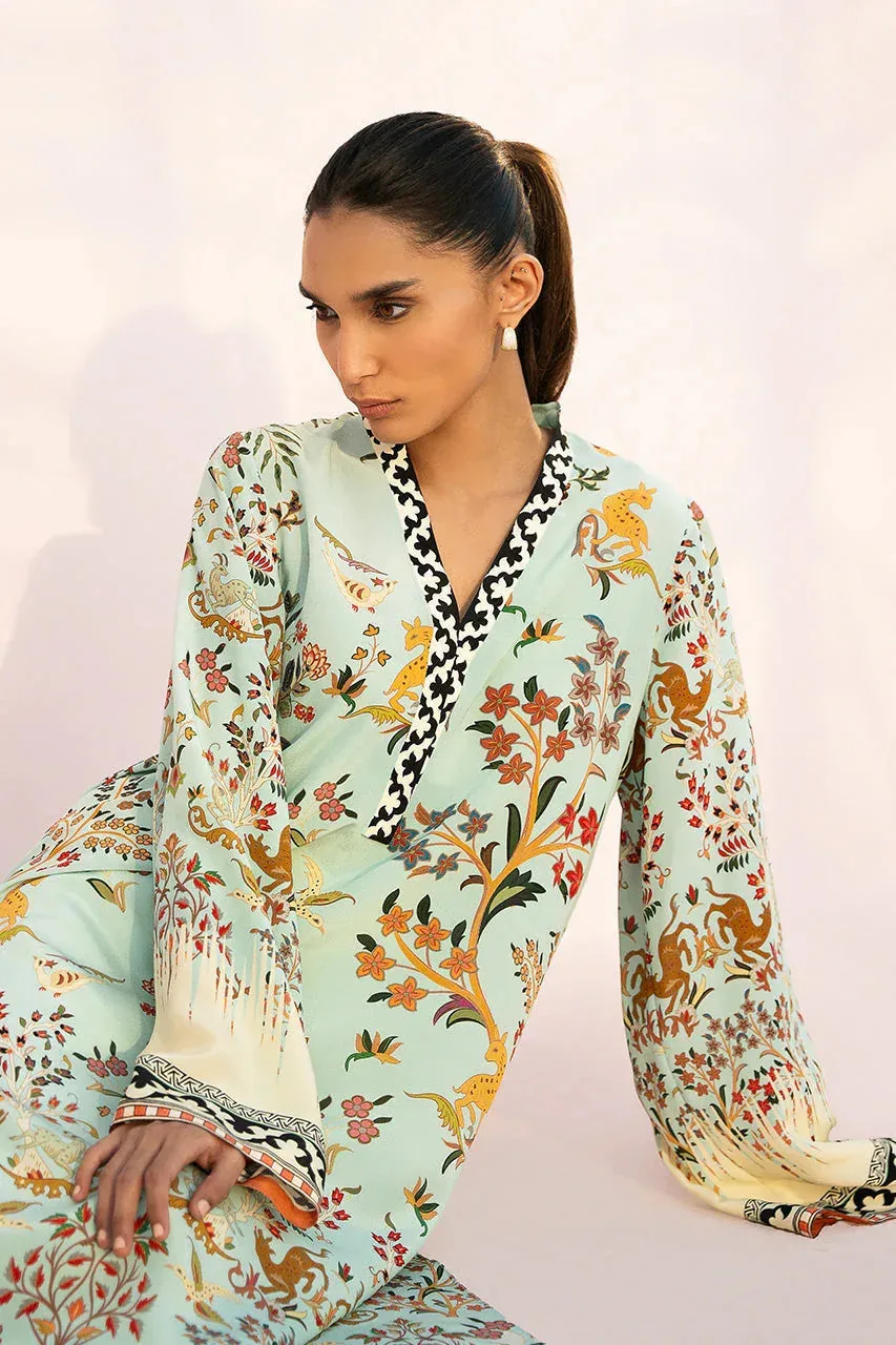Sania Maskatiya Eid Edit 26 Cream Crepe – view 3 – Poshaq