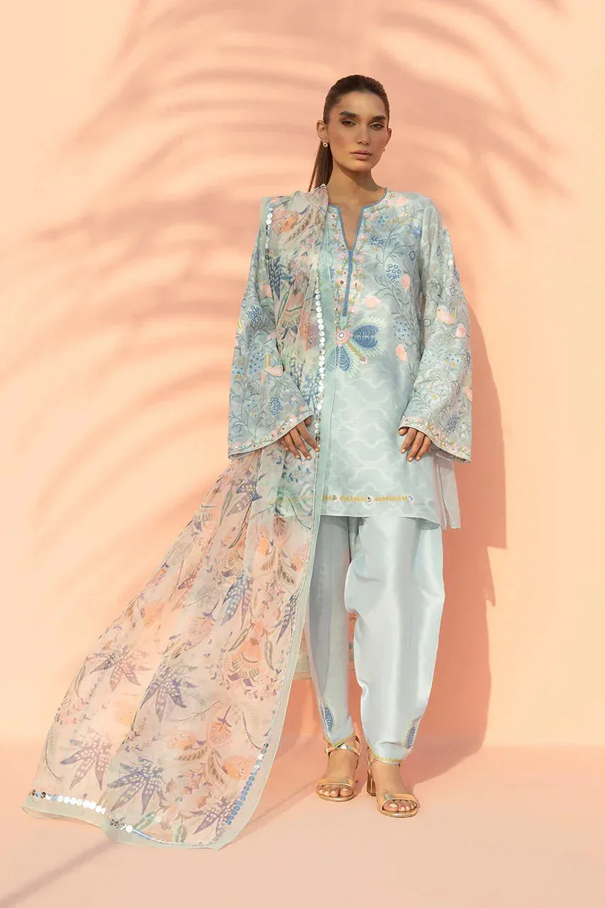 Sania Maskatiya Eid Edit 26 Peach Organza – view 1 – Poshaq