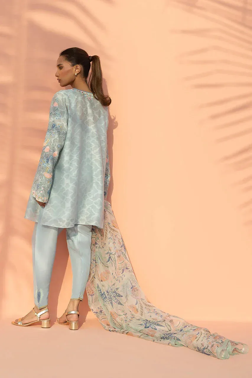 Sania Maskatiya Eid Edit 26 Peach Organza – view 2 – Poshaq