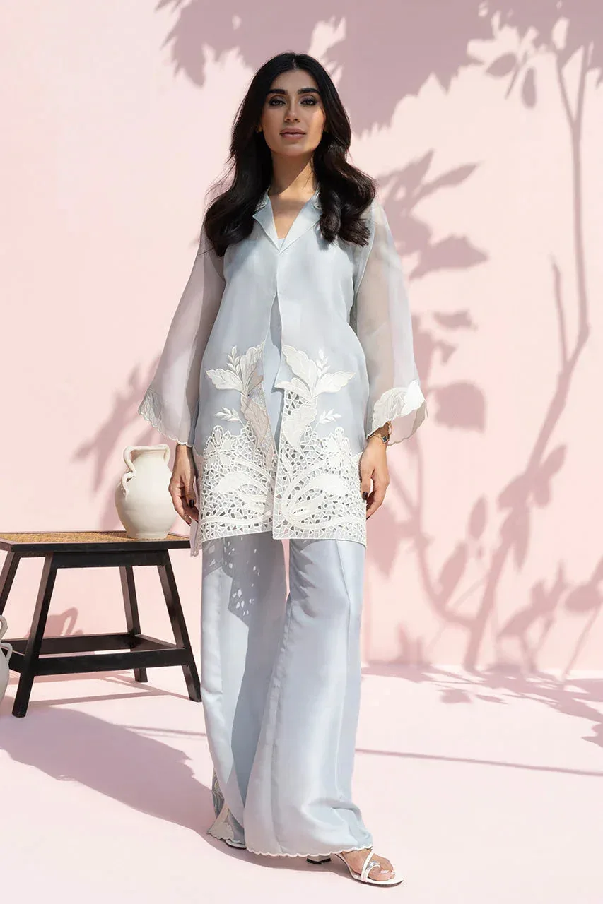 Sania Maskatiya Eid Edit 26 Ivory Organza – view 1 – Poshaq