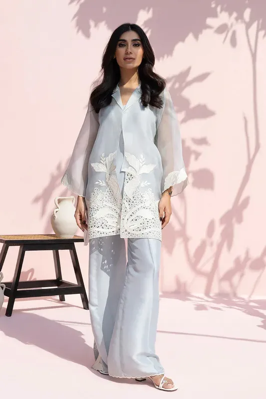 Sania Maskatiya Eid Edit 26 Ivory Organza – view 1 – Poshaq