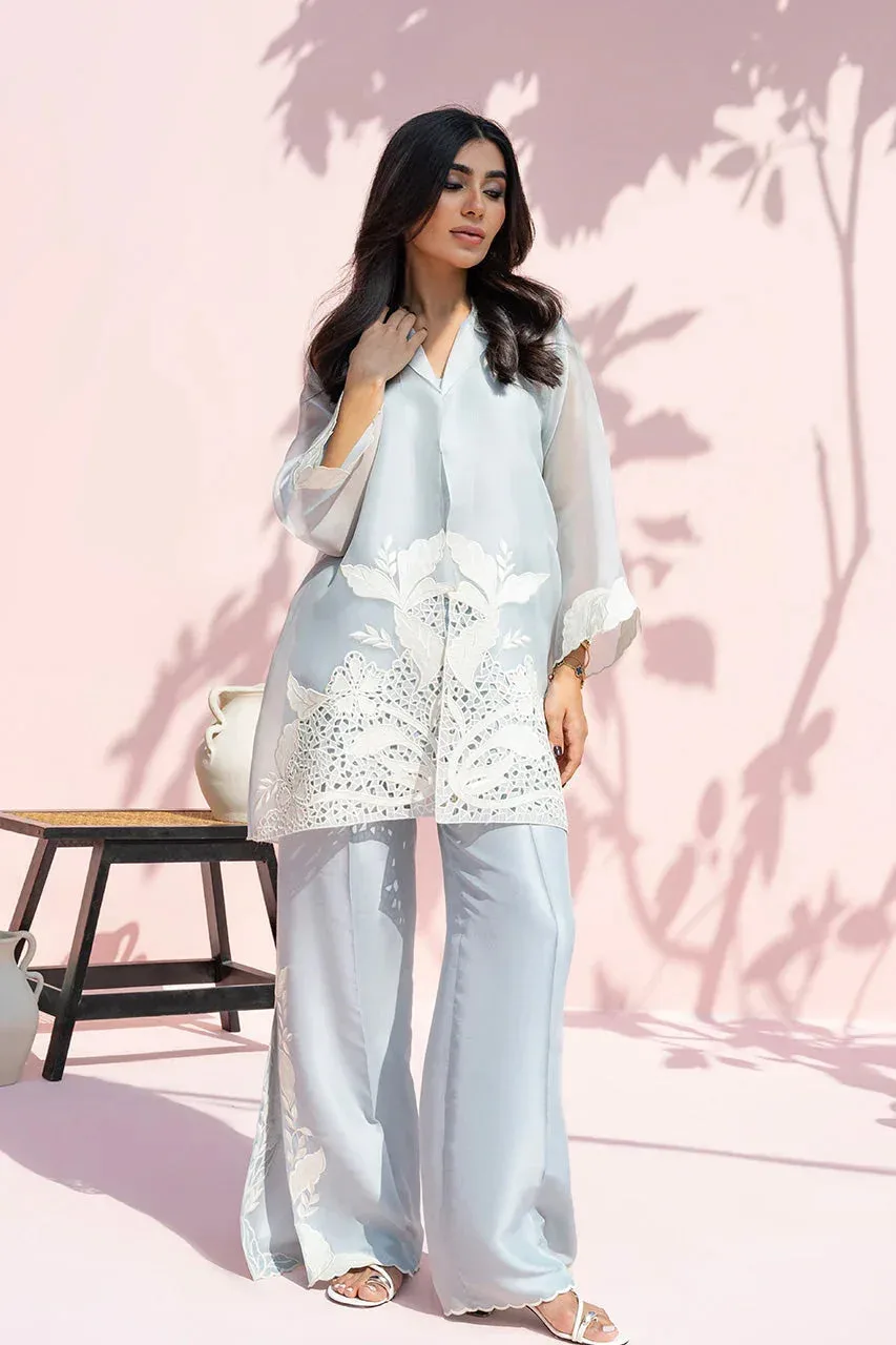 Sania Maskatiya Eid Edit 26 Ivory Organza – view 4 – Poshaq