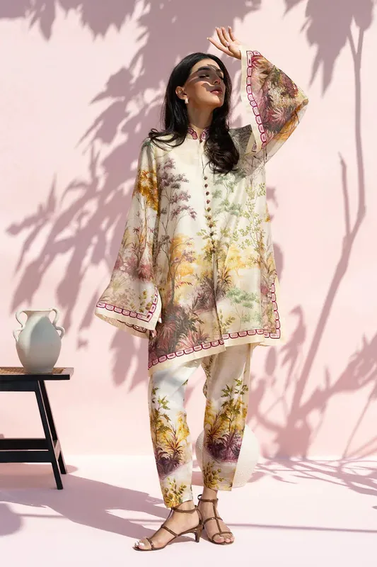 Sania Maskatiya Eid Edit 26 Beige Cotton – view 1 – Poshaq