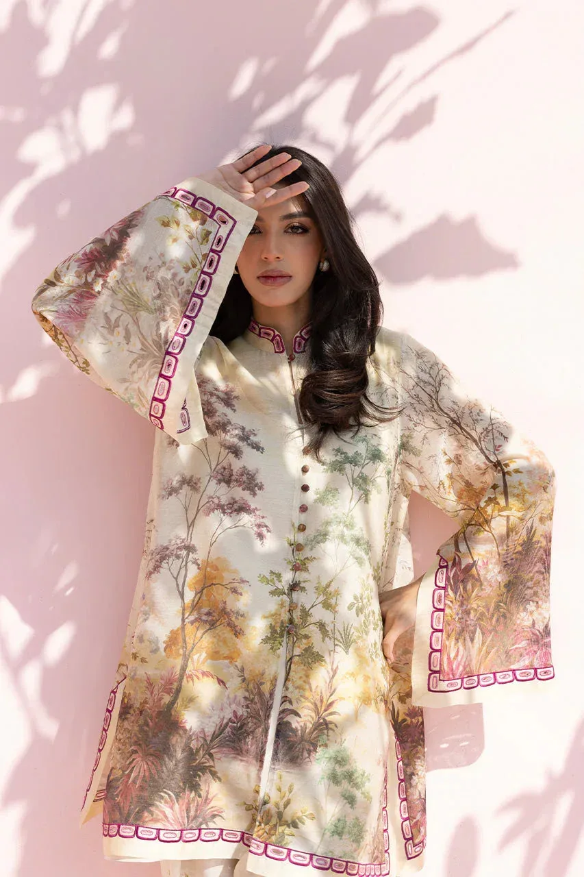 Sania Maskatiya Eid Edit 26 Beige Cotton – view 3 – Poshaq