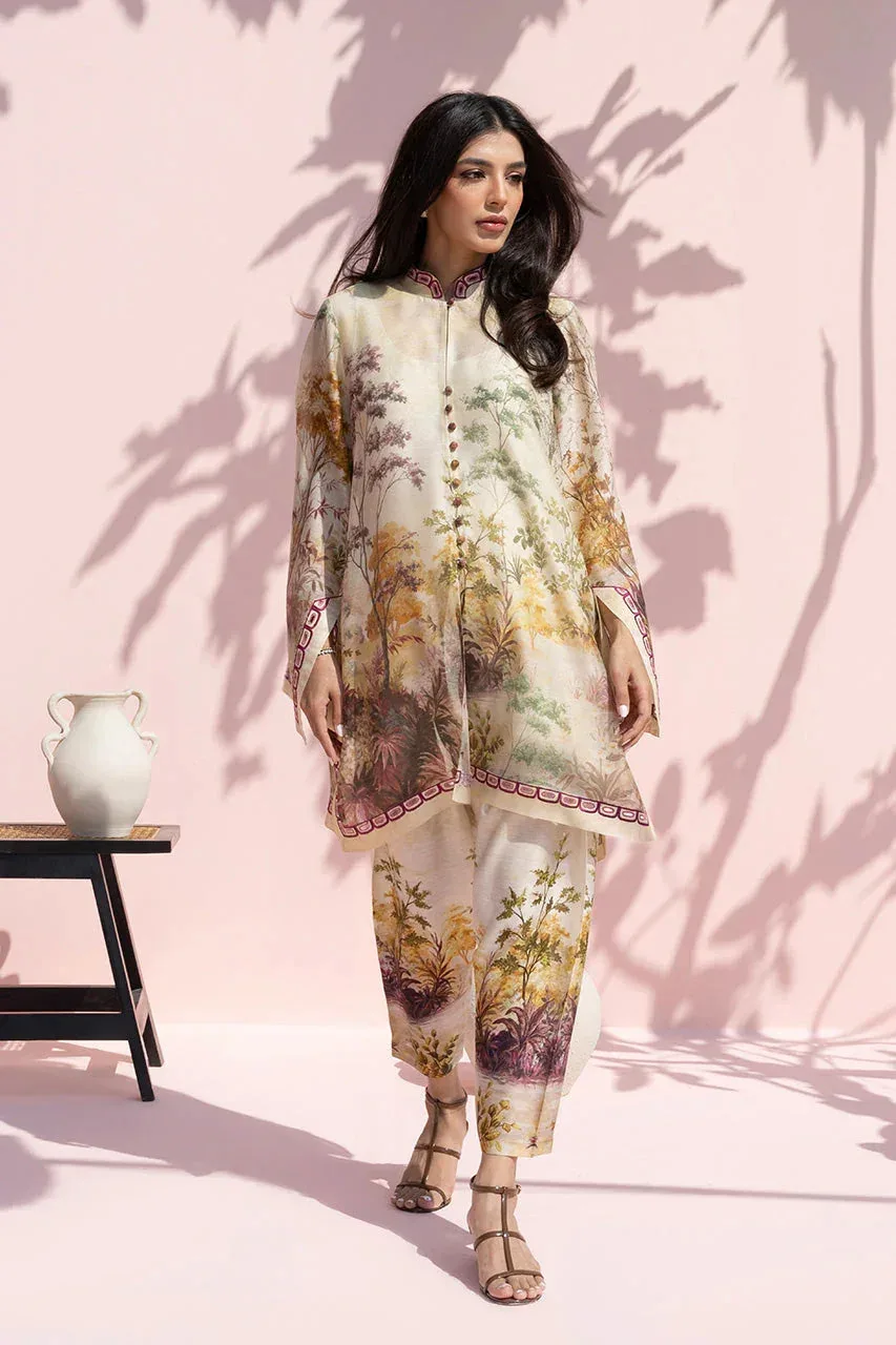 Sania Maskatiya Eid Edit 26 Beige Cotton – view 4 – Poshaq