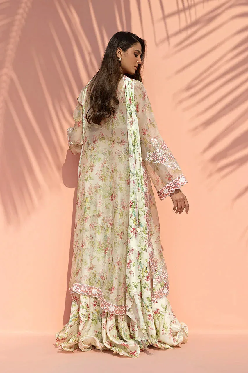Sania Maskatiya Eid Edit 26 Cream Georgette – view 2 – Poshaq