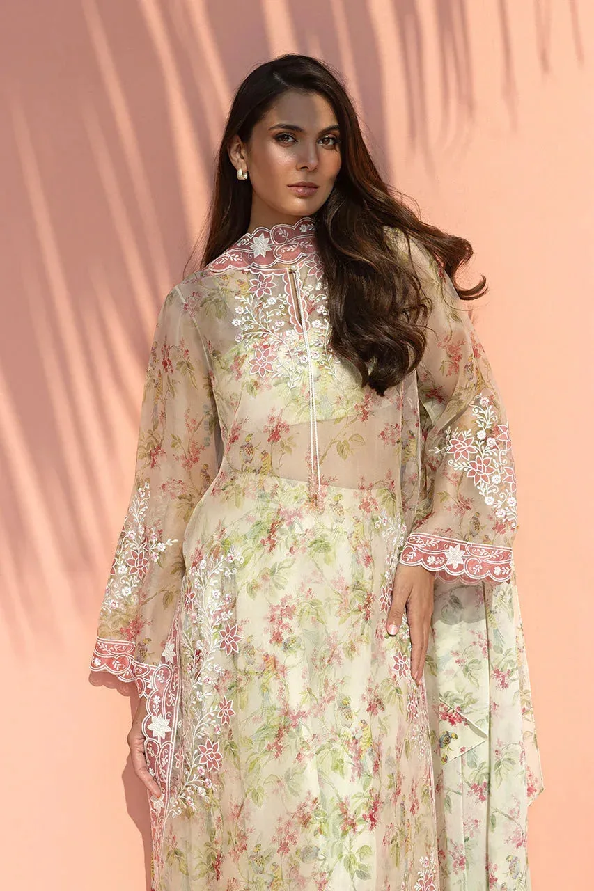 Sania Maskatiya Eid Edit 26 Cream Georgette – view 3 – Poshaq