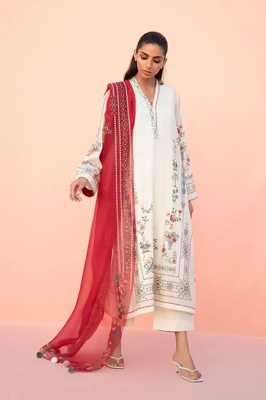 Sania Maskatiya Eid Edit 26 Green Organza – view 1 – Poshaq