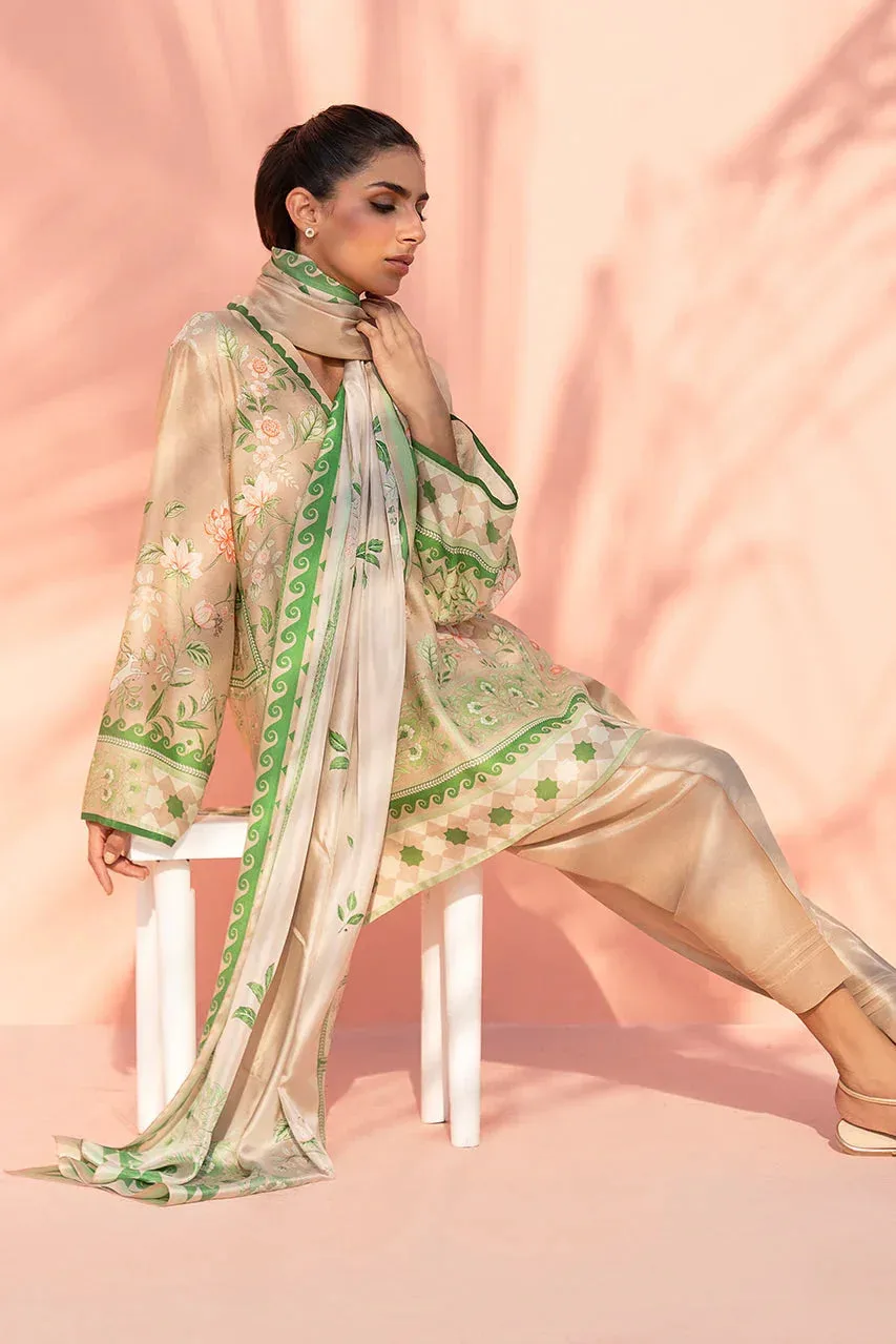 Sania Maskatiya Eid Edit 26 Green Silk – view 3 – Poshaq
