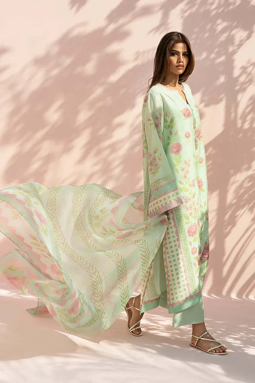 Sania Maskatiya Eid Edit 26 Green Organza – view 4 – Poshaq