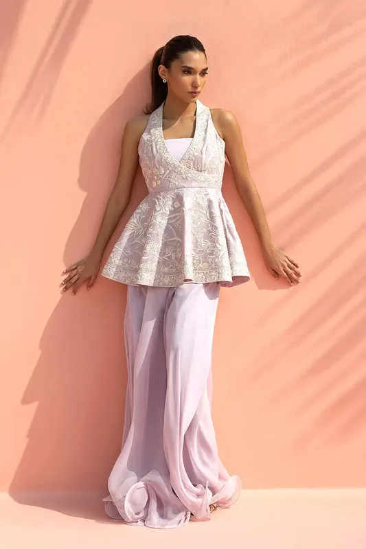 Sania Maskatiya Eid Edit 26 Lilac Georgette – view 1 – Poshaq