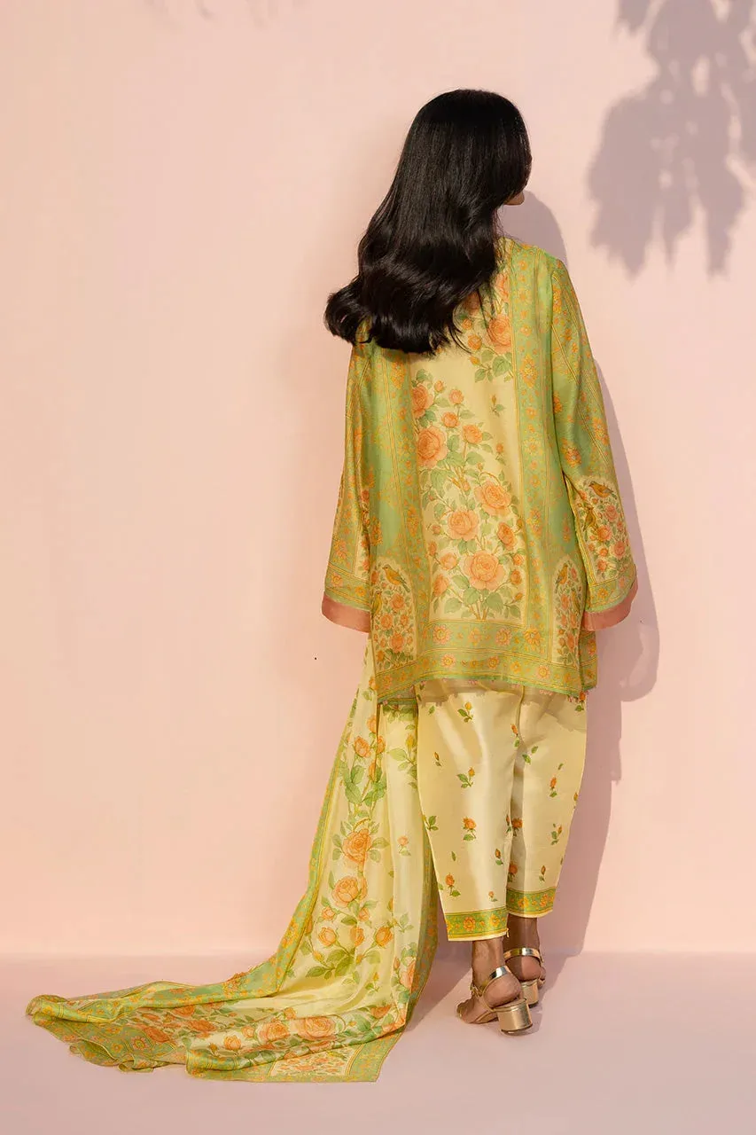 Sania Maskatiya Eid Edit 26 Yellow Cotton – view 2 – Poshaq