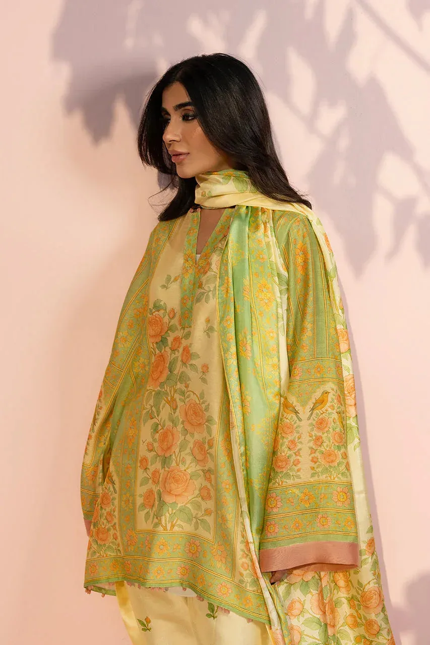 Sania Maskatiya Eid Edit 26 Yellow Cotton – view 3 – Poshaq