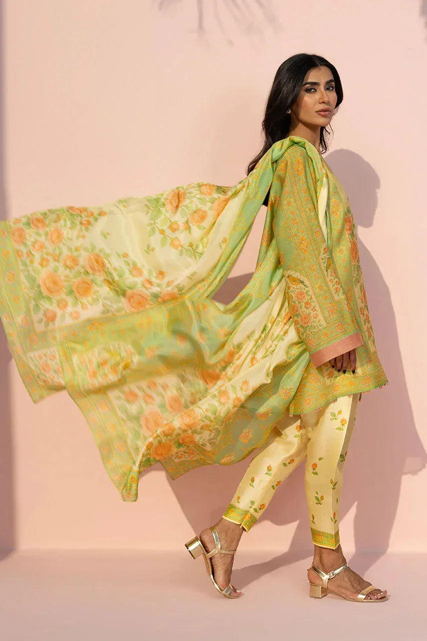 Sania Maskatiya Eid Edit 26 Yellow Cotton – view 4 – Poshaq