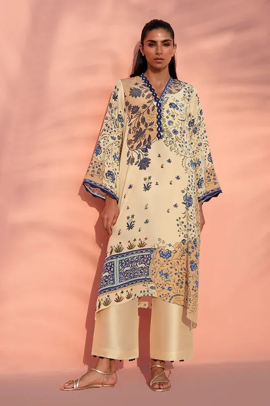 Sania Maskatiya Eid Edit 26 Cream Crepe – view 1 – Poshaq