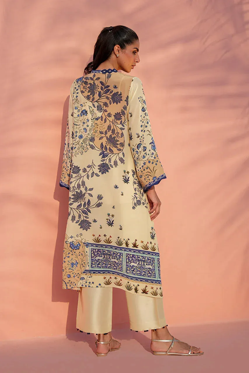 Sania Maskatiya Eid Edit 26 Cream Crepe – view 2 – Poshaq