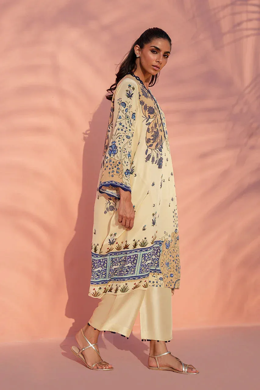 Sania Maskatiya Eid Edit 26 Cream Crepe – view 3 – Poshaq